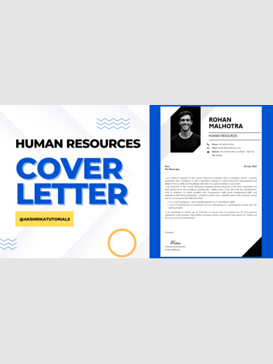Human Resources Cover Letter in PowerPoint product image (1)