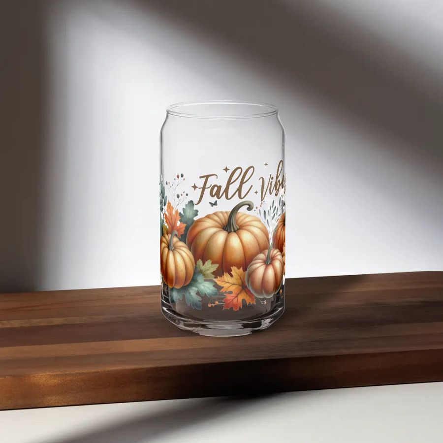 Boho Fall Pumpkin Glass Can Sipper product image (5)