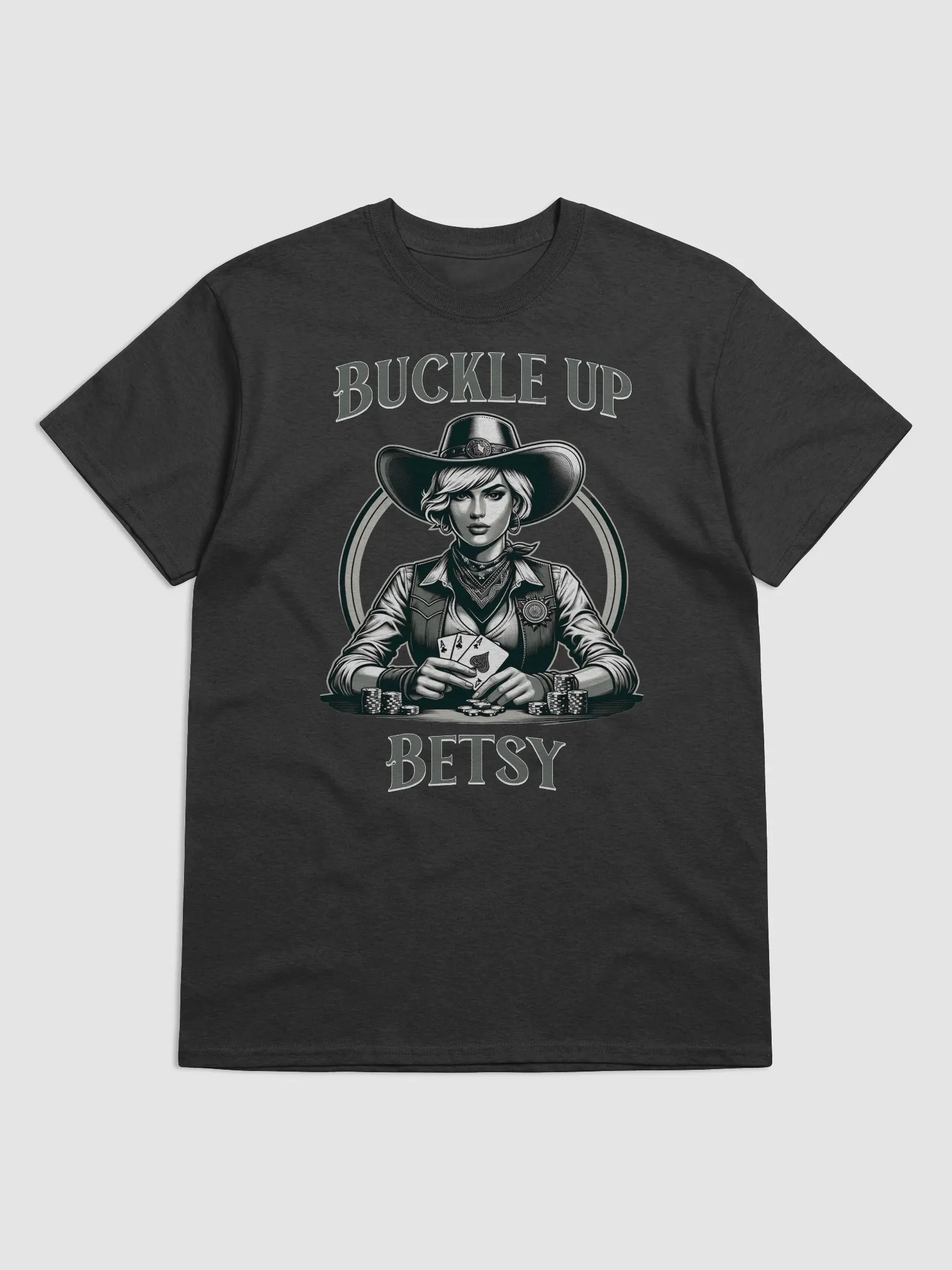 Buckle Up Betsy Wild West Card Shark Tee product image (1)