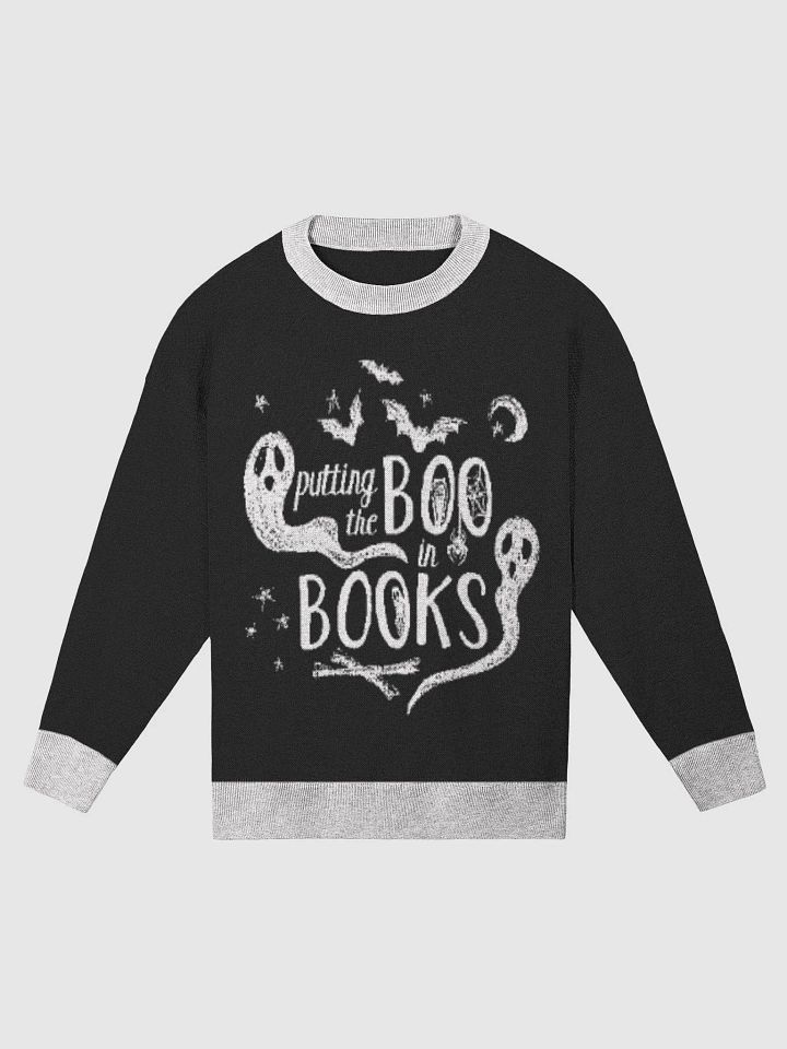 Putting the Boo in Books knitted sweater product image (3)
