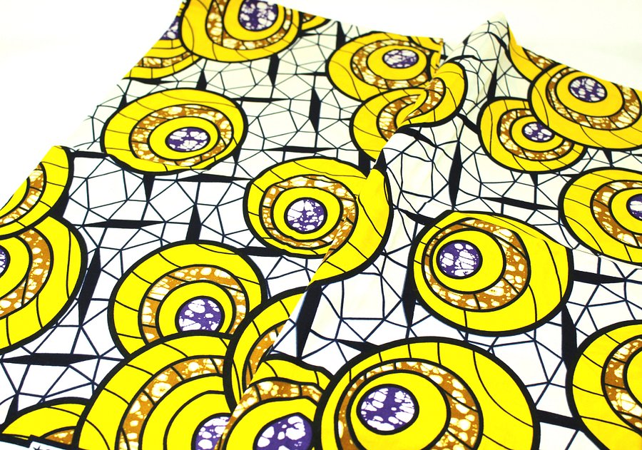Scampolo Tessuto Wax Print - Design Astratto - 32 cm x 116 cm - cod.590/A product image (2)