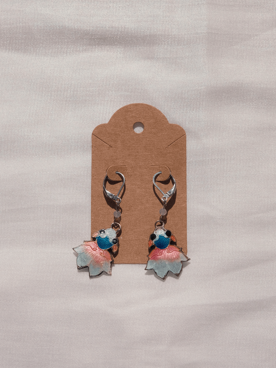 Silver flow - Blue lace agate earrings 🐟 product image (2)