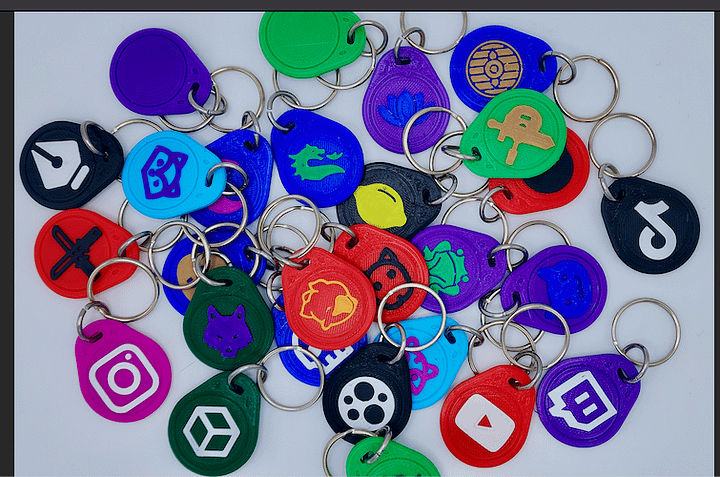 3D Printed NFC Keychain Tags product image (1)