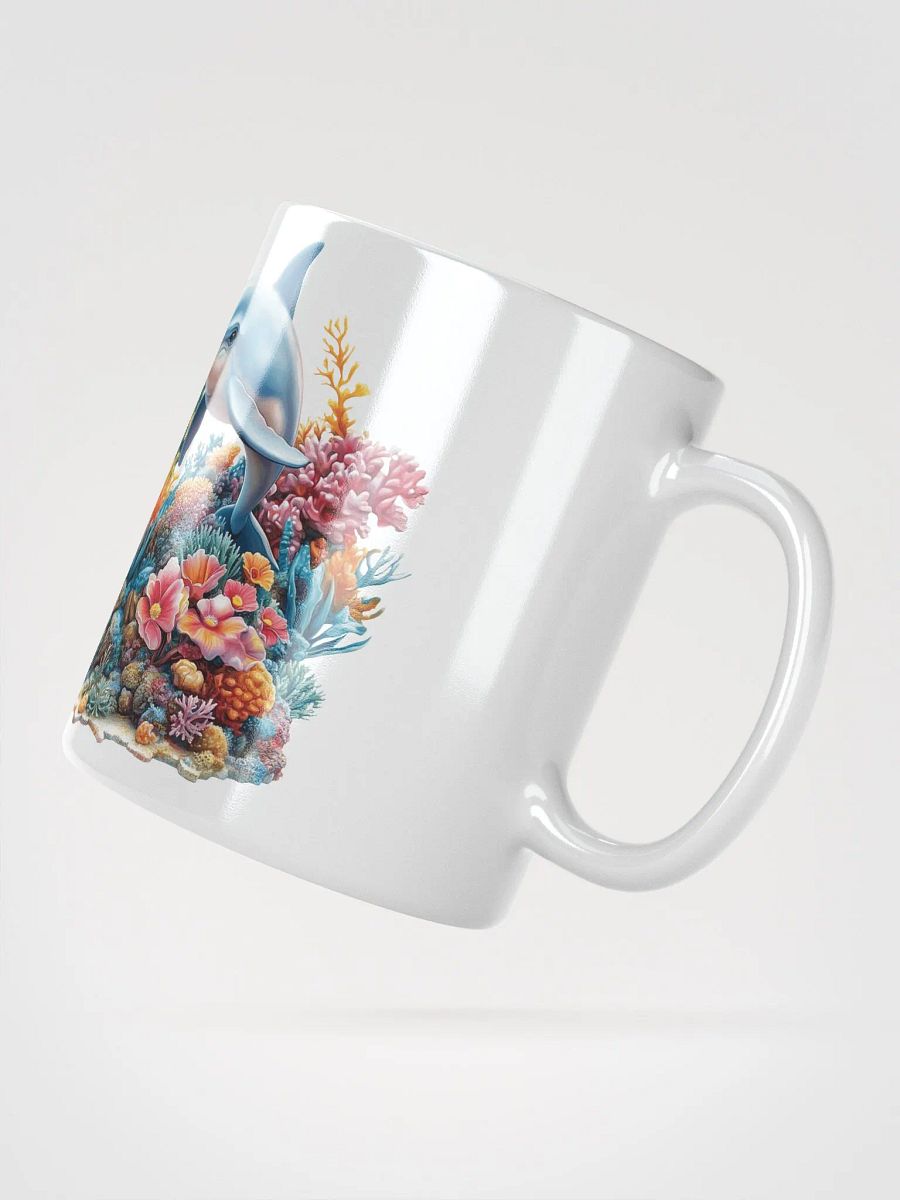 Tropical Dolphins White Glossy Mug product image (4)