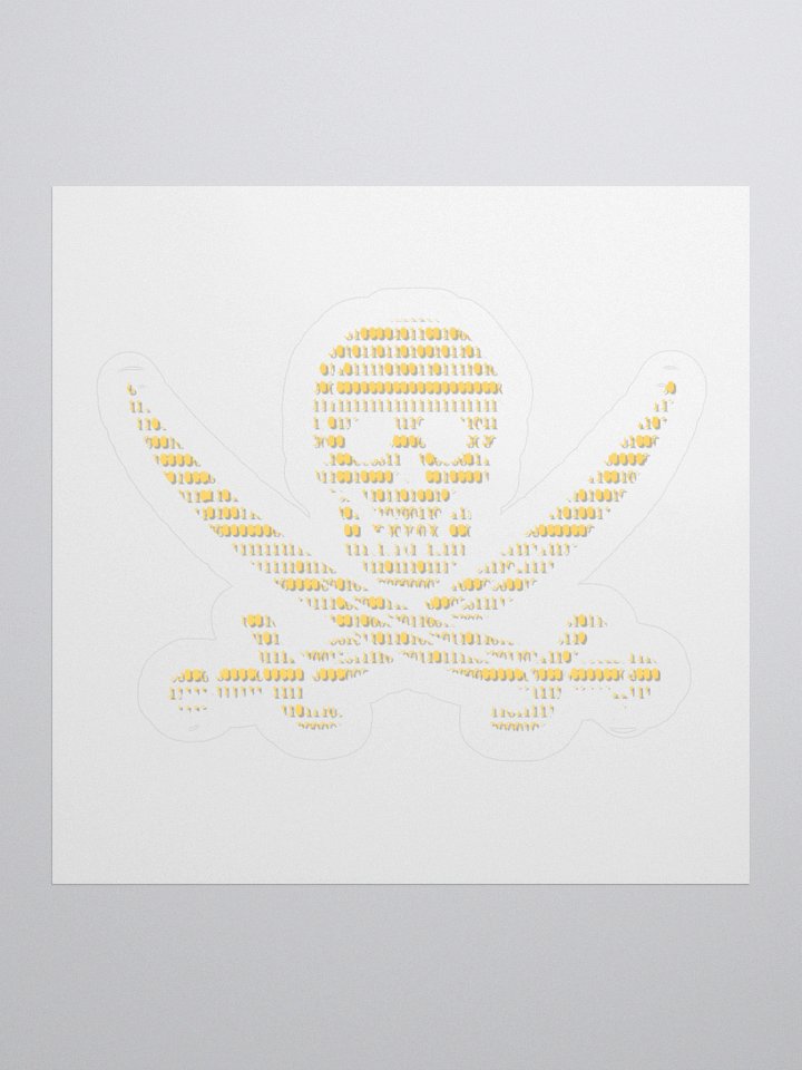 Binary Pirate Kiss Cut Stickers product image (1)