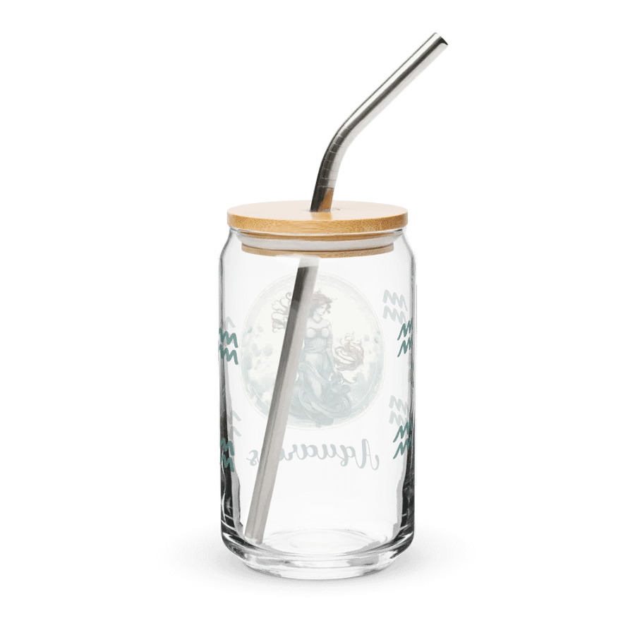 Aquarius Zodiac Glass Can Sipper product image (3)
