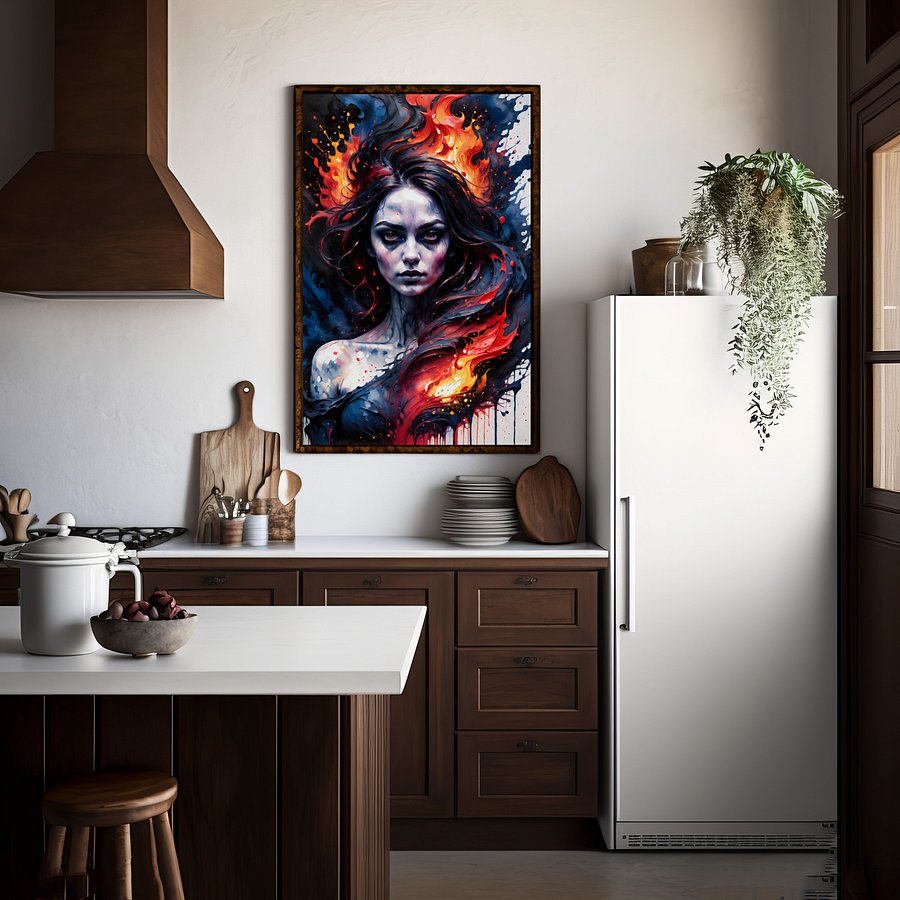 Fire Elemental 1 - Set of 6 Printable Images product image (2)