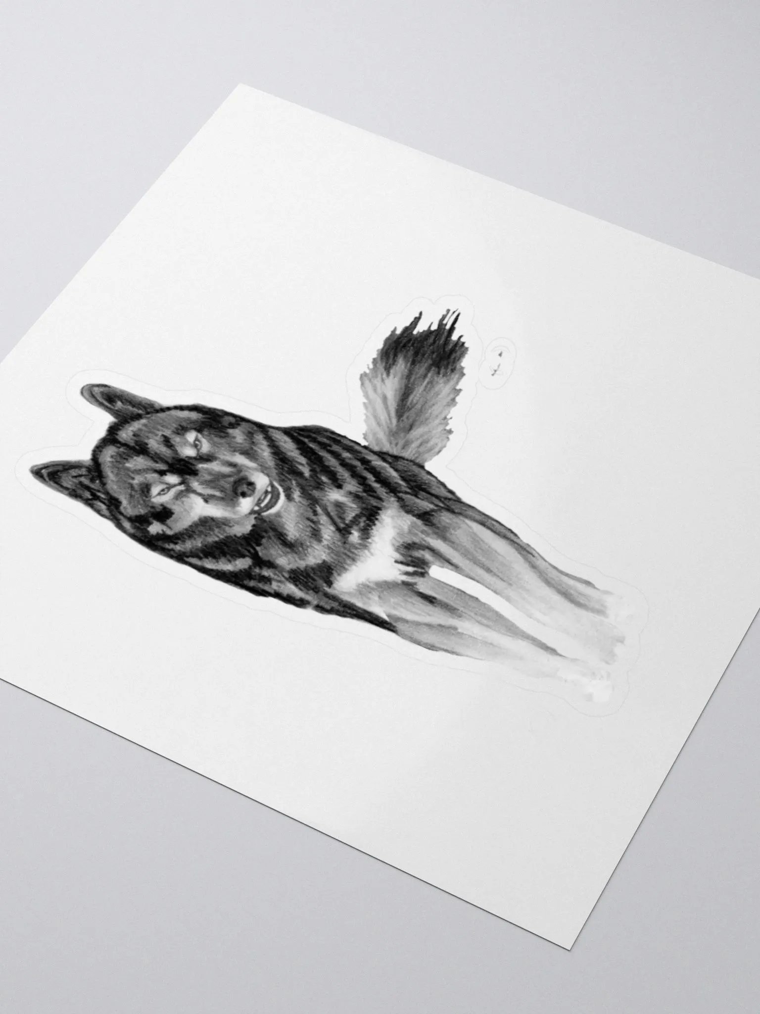 Wolf Drawing Sticker product image (7)