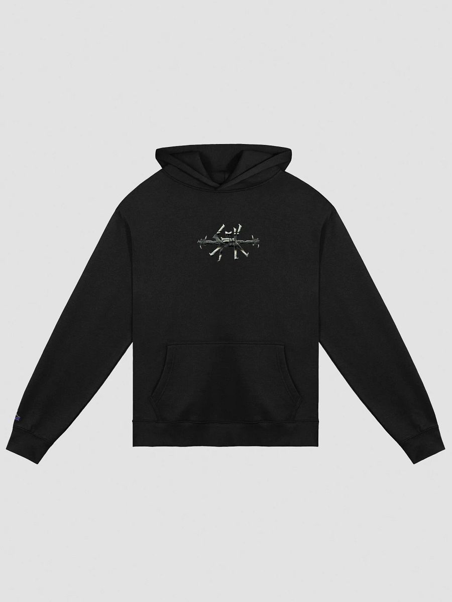 HARD&CORE Barbed Wire Embroidered Logo Oversized Hoodie product image (1)