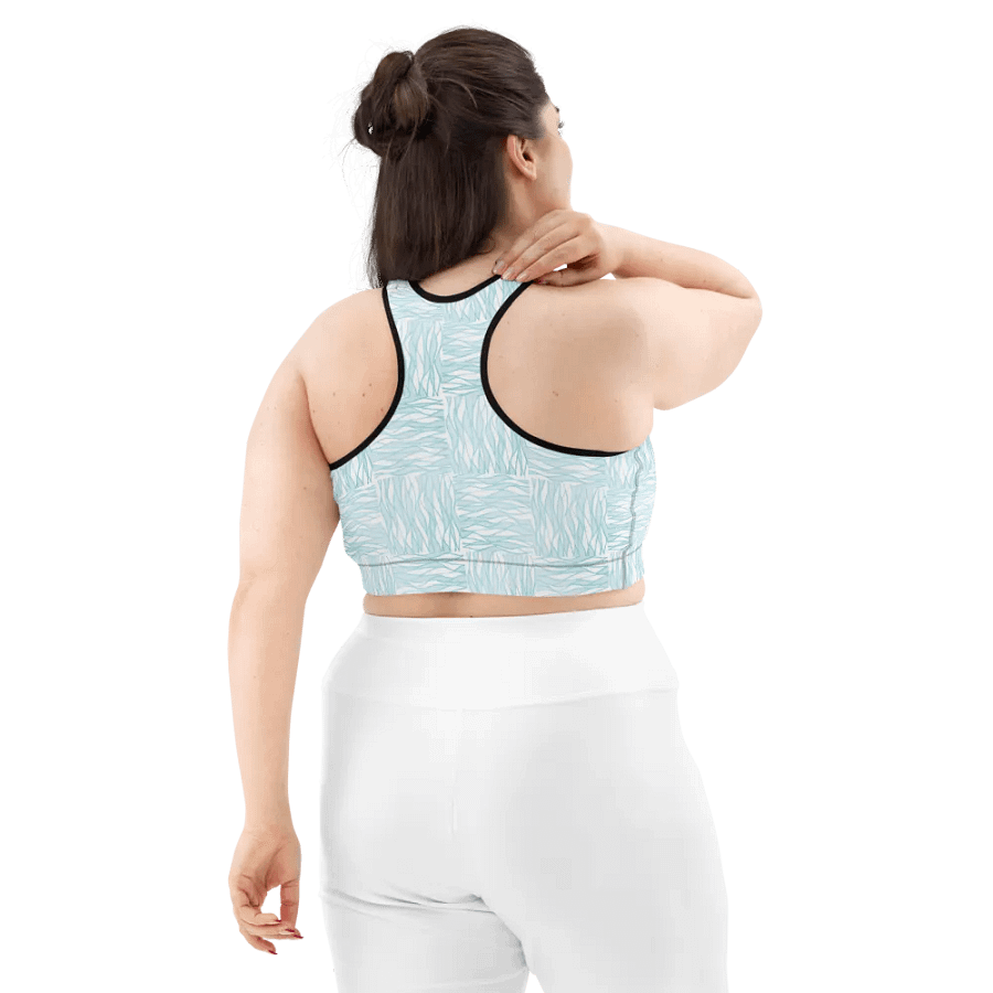 Light Turquois All-Over Print Sports Bra product image (11)