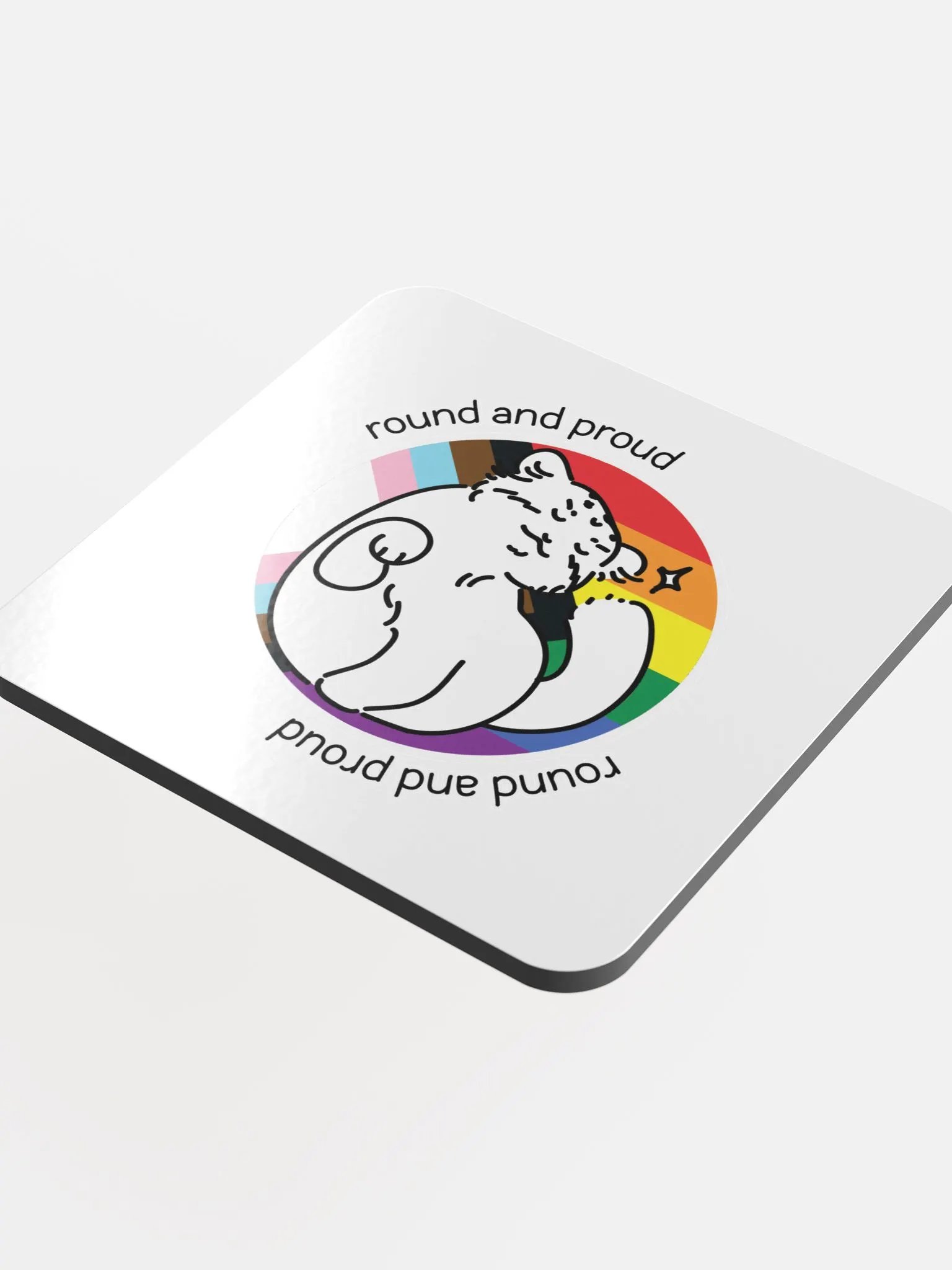 Round and Proud Pride Flag Version - Coaster product image (4)