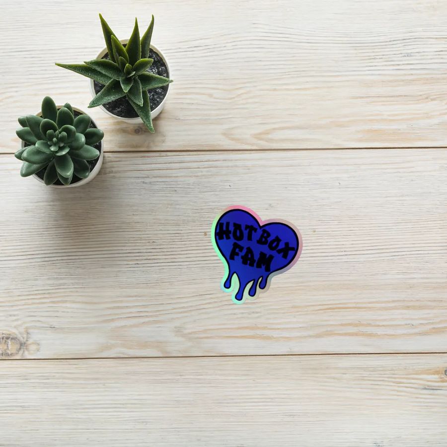 HOT BOX FAM SOLID ROYAL BLUE LOGO STICKER product image (10)