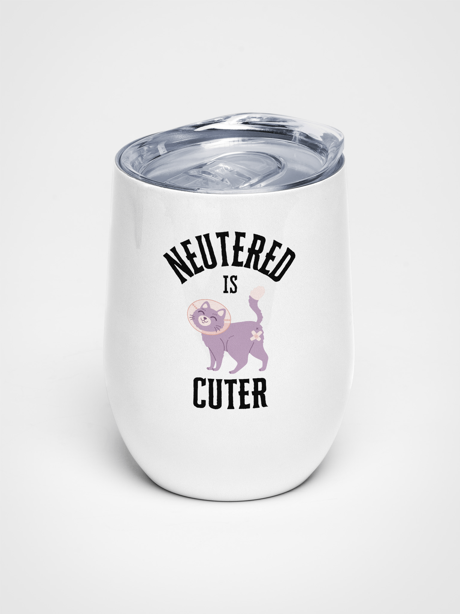 Neutered is Cuter Wine Tumbler product image (1)