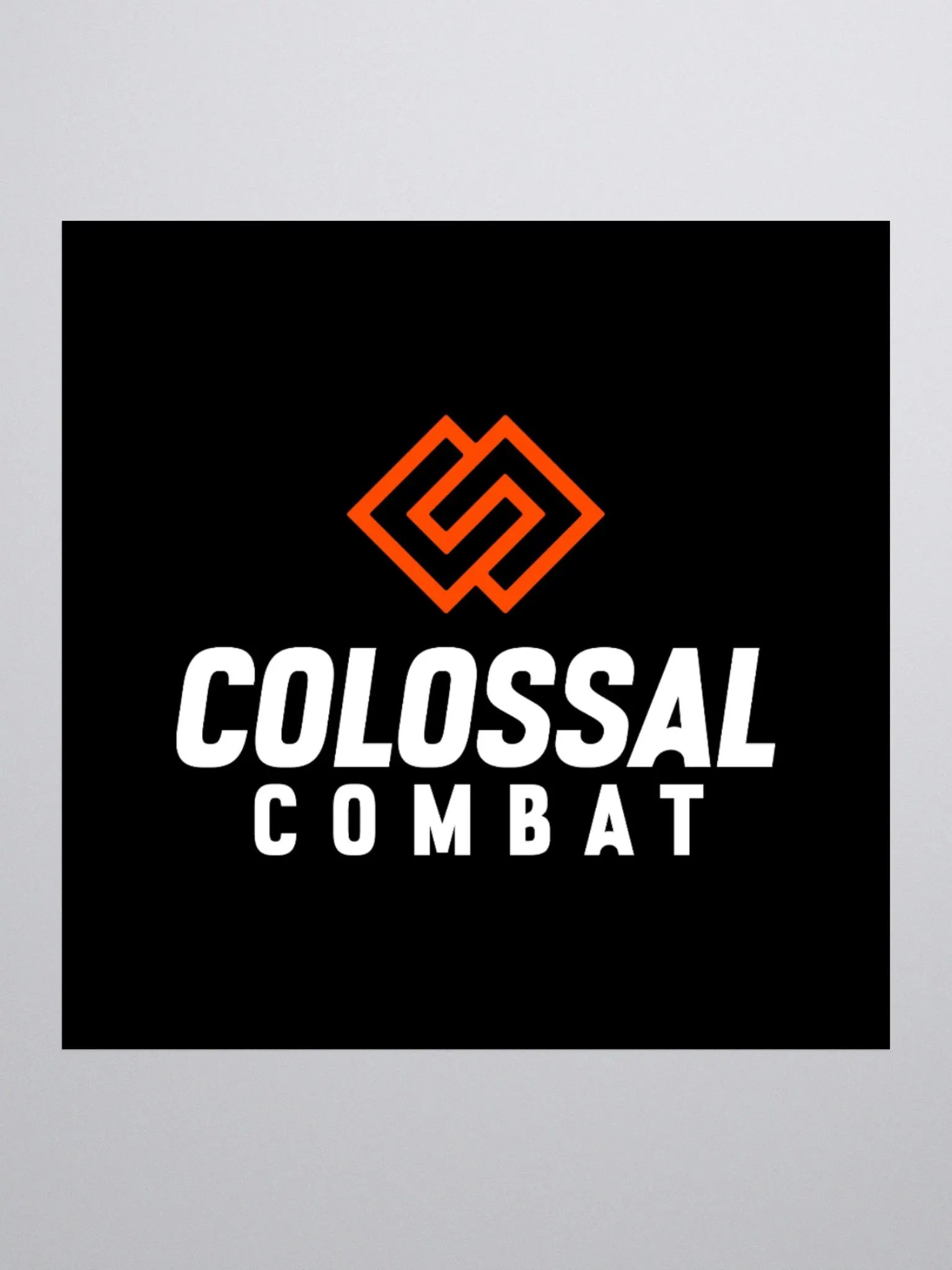 Colossal Combat - Kiss Cut Black and Orange Stickers product image (1)