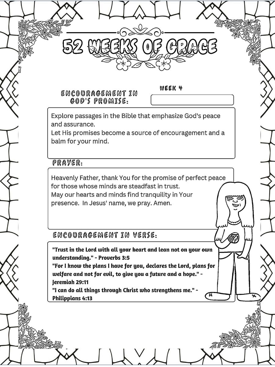 52 Weeks of Grace Christian Coloring Devotional product image (5)