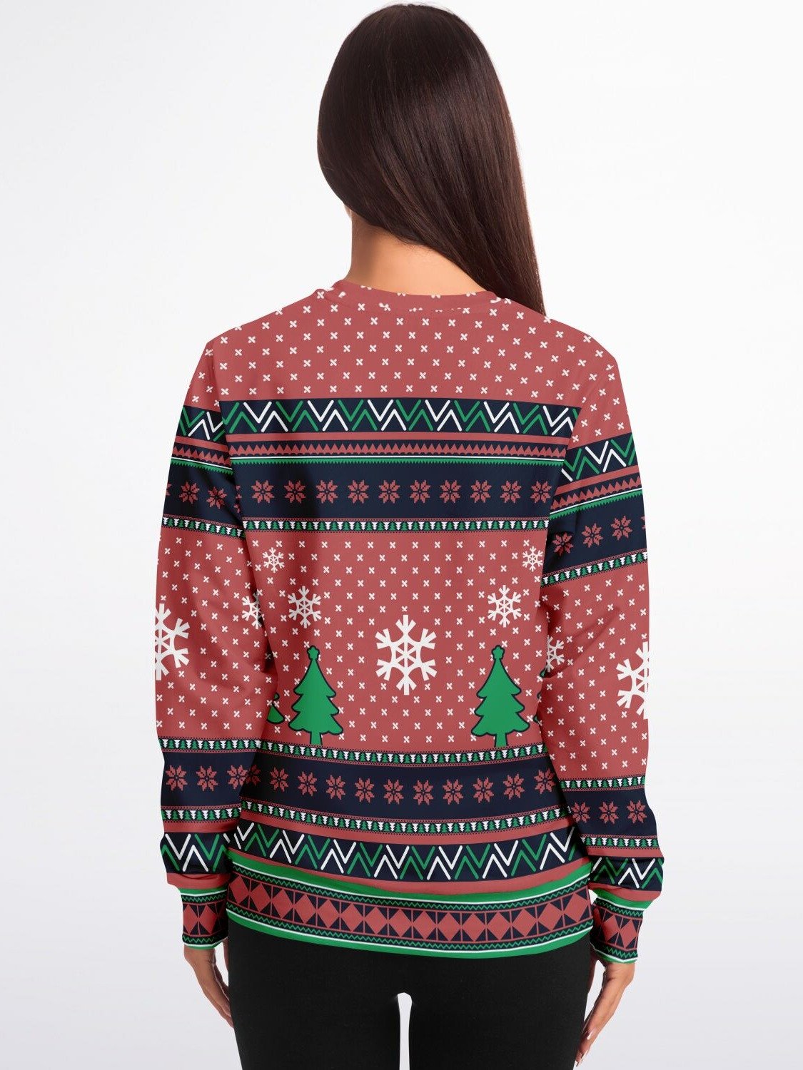 "I'm Full of Holiday Spirit" Ugly Christmas Sweater | Wine Lover Holiday Sweatshirt | Festive Drinking Humor Winter Outfit product image (2)