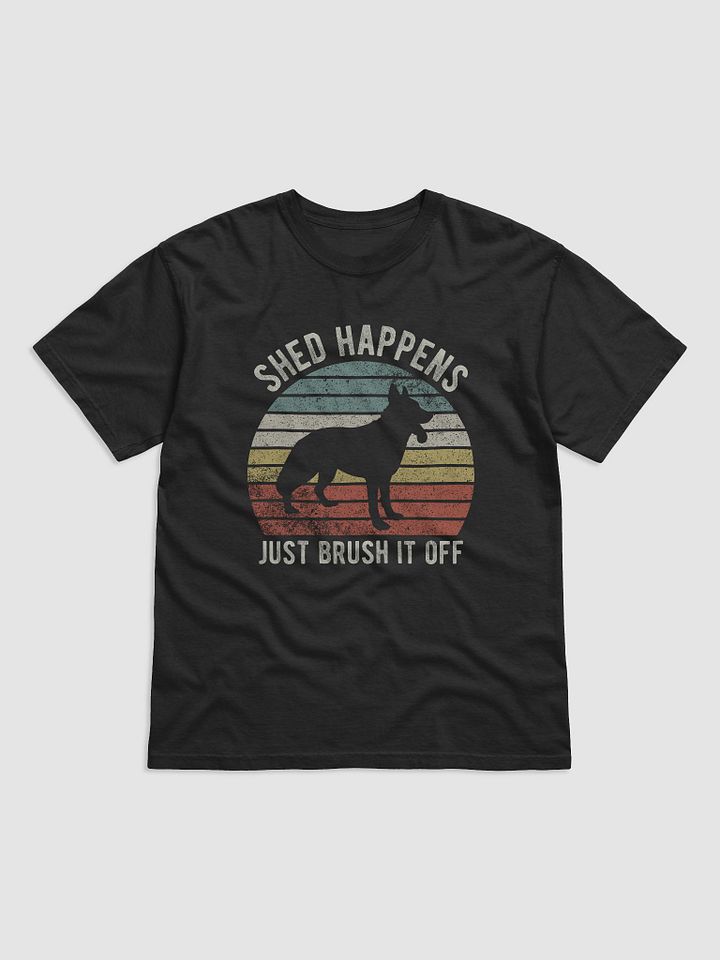 Shed Happens Tee | Funny German Shepherd T-Shirt for Dog Lovers | Retro Vintage Sunset Dog Lover T-Shirt product image (2)