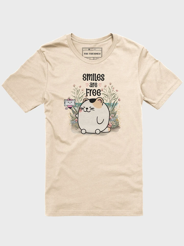 Smiles are Free Cute Cat T-shirt product image (1)