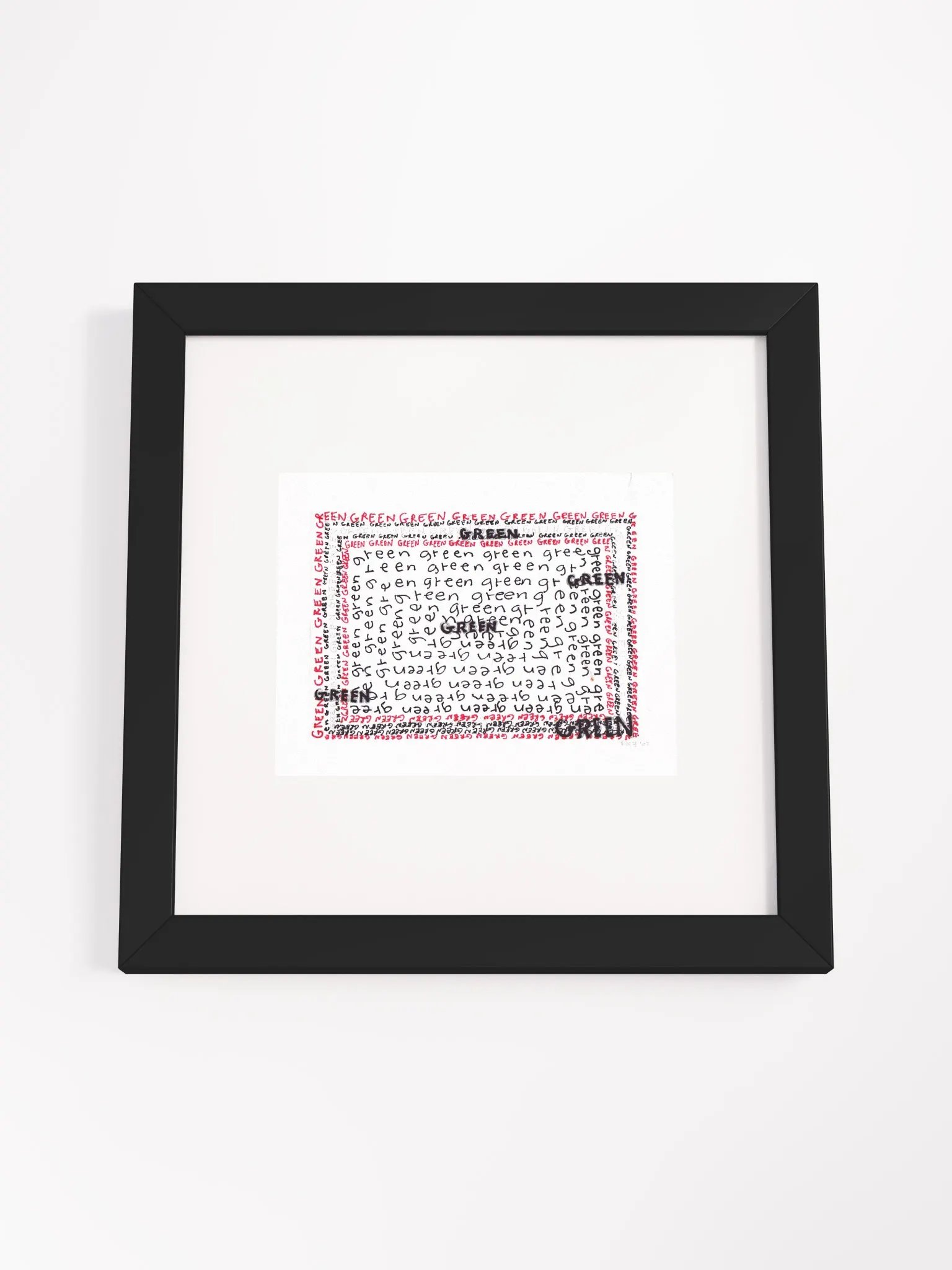 green Panel Card Print Framed product image (2)