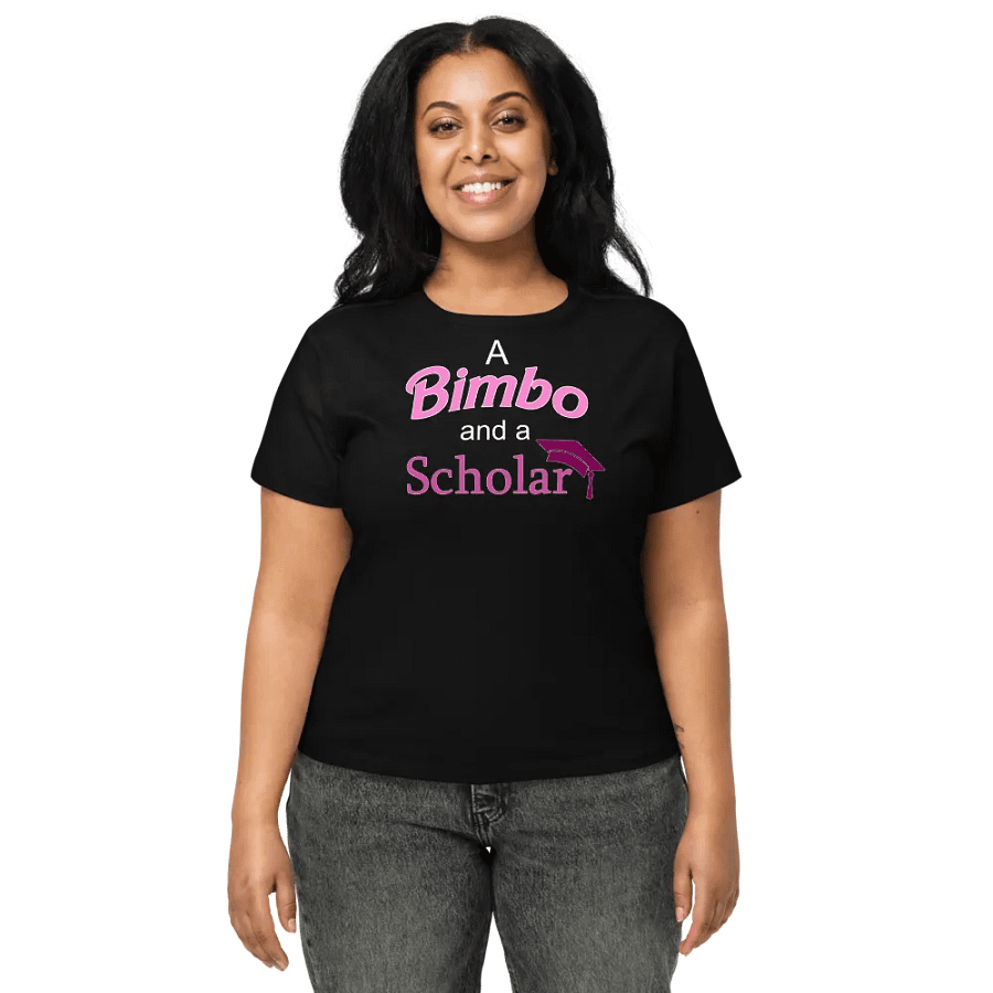 A Bimbo and a Scholar Ladies' Short Tee product image (2)