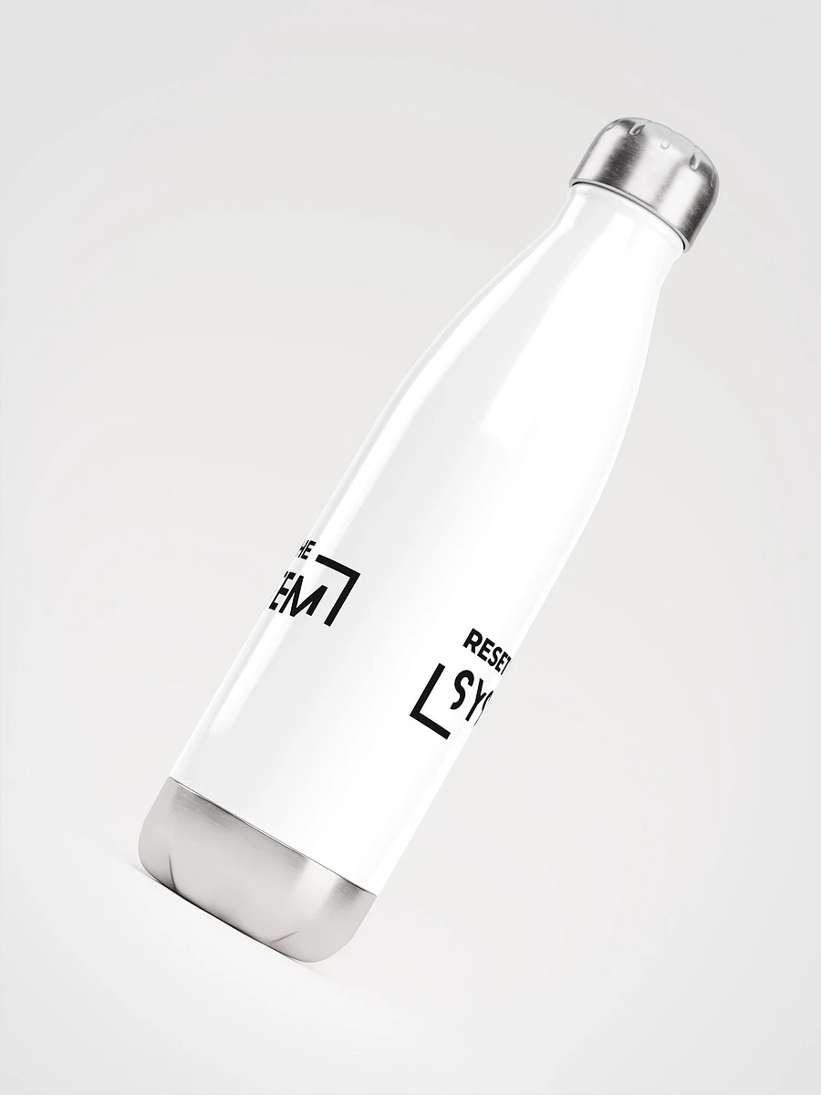 White stainless steel water bottle reset the system product image (4)