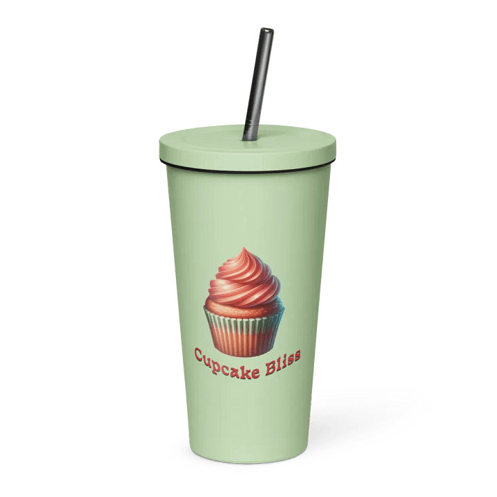 Cupcake Bliss Tumbler With A Straw product image (1)