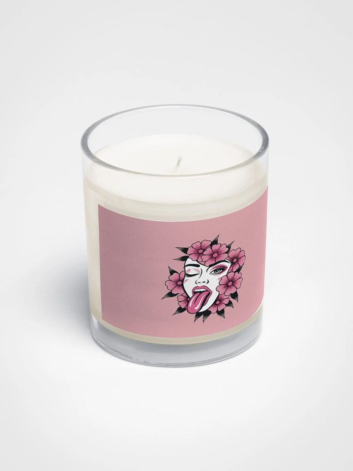 Winking Flower Face Soy Candle product image (2)