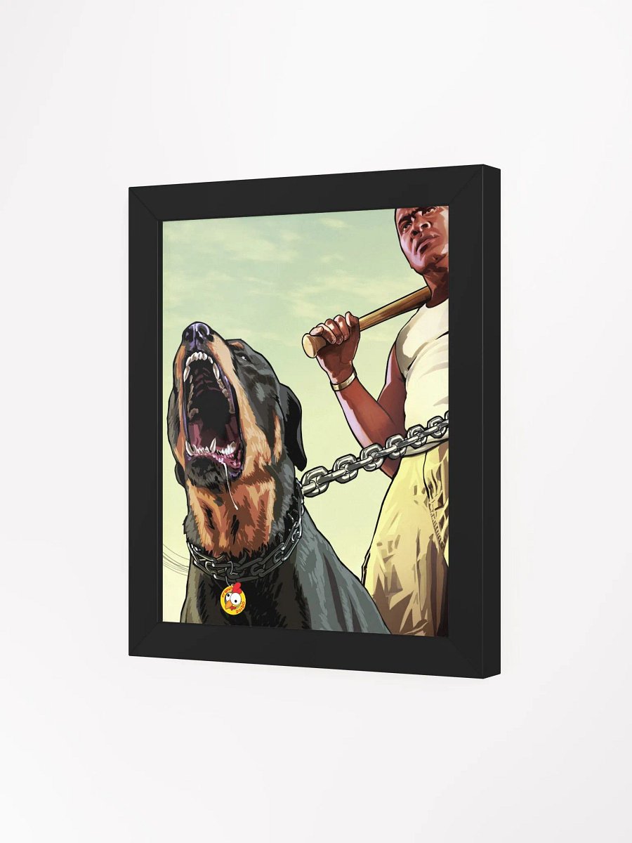 Pôster Fosco emoldurado de Alta Qualidade - Franklin e Chop (GTA V) product image (3)