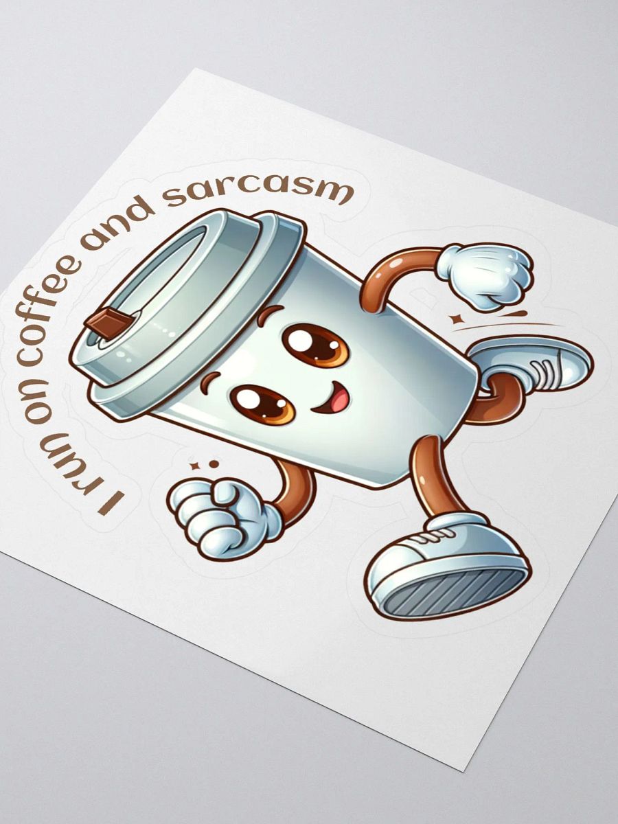 Caffeine Runner Kiss Cut Stickers product image (3)