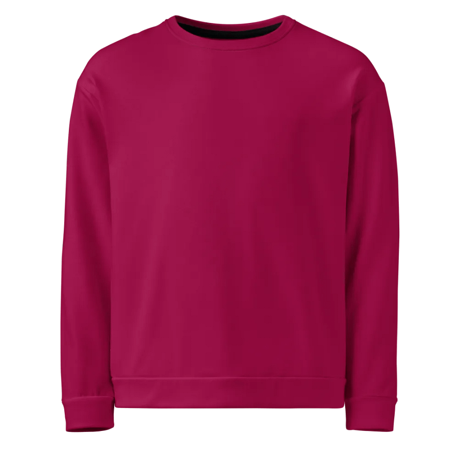 Plain Dark Red Light Summer Unisex Recycled Polyester Heavyweight Premium Sweatshirt by Treasure Pie product image (1)