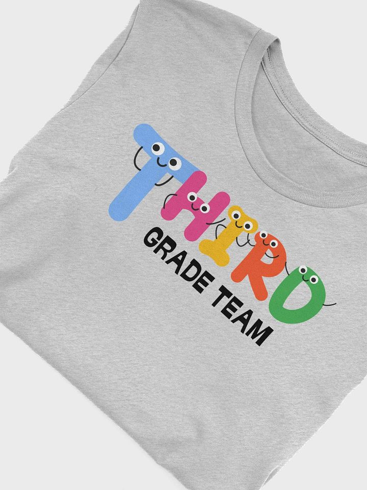 THIRD GRADE TEAM Cute Letter Characters T-Shirt product image (1)