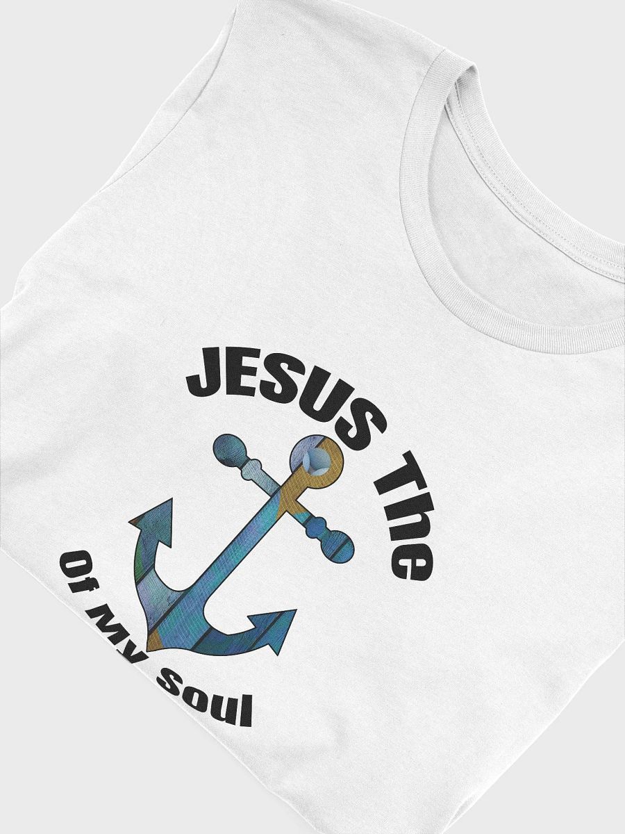 JESUS THE ANCHOR OF MY SOUL Iridescent Maritime Anchor Graphic Tee product image (5)