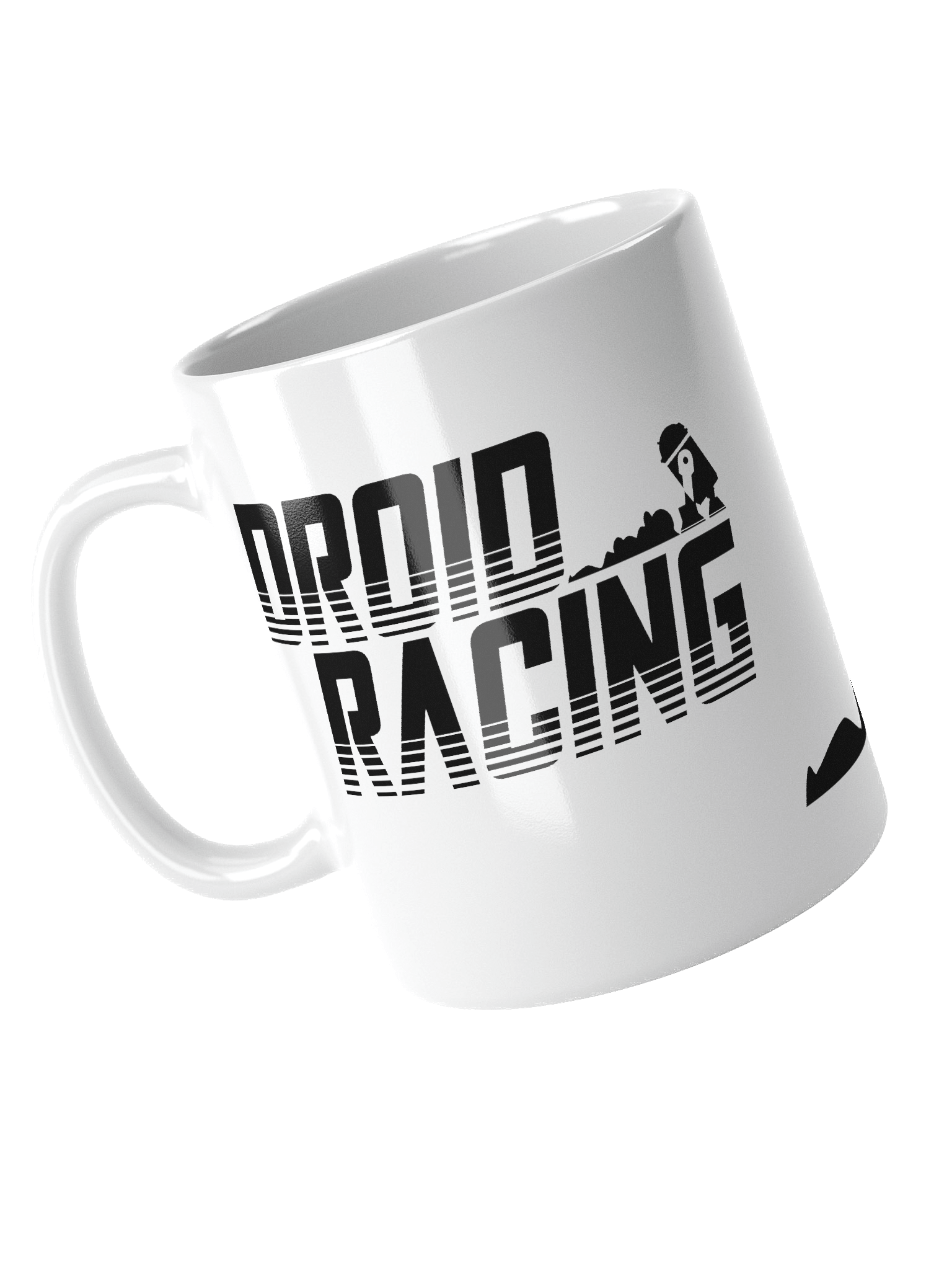 Droid Racing Logo Mug in White product image (12)