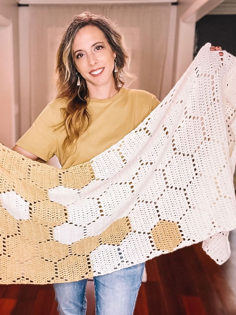 Modern Honeycomb Crochet Shawl Video Tutorial product image (3)