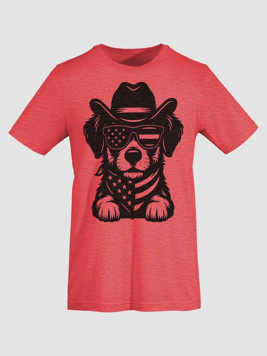 Cowboy Spirit American Pride Dog Tee | Border Collie T-Shirt product image (49)