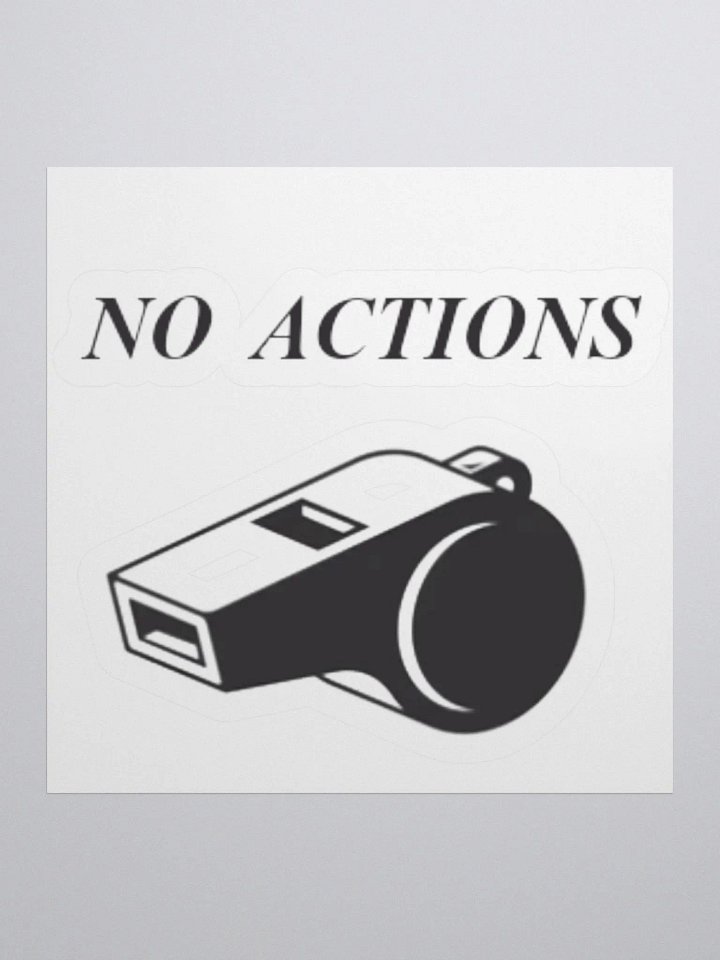No Actions - ICL Judge Support Sticker product image (2)