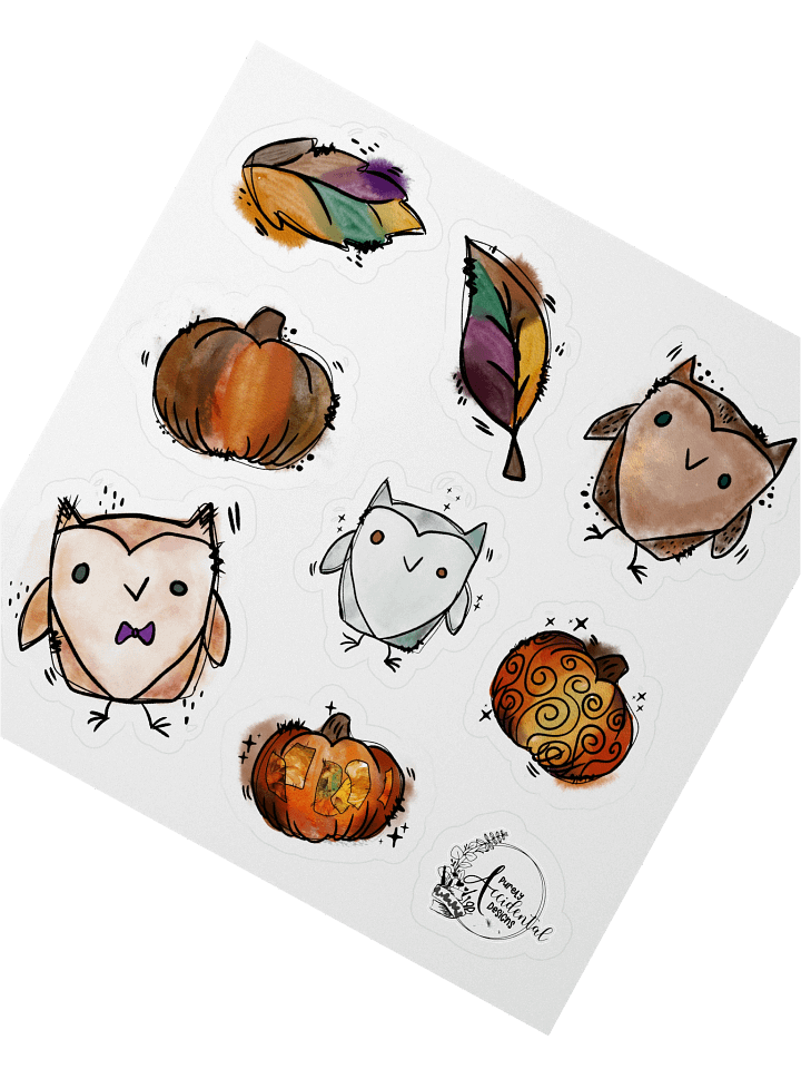 Whimsical Owl Kiss Cut Stickers Set product image (2)