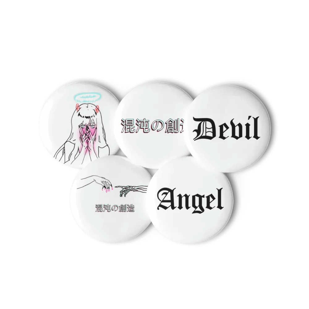 Creation of Chaos Set of Buttons - Black Print product image (3)
