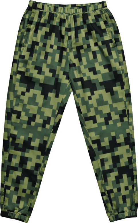 Military Green Camouflage Pixels Camo Pattern Unisex Track Pants product image (4)