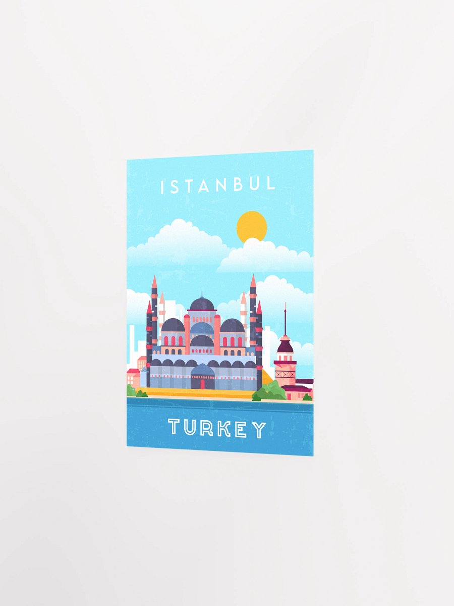 Istanbul, Turkey — Retro travel minimalist poster, retro travel art, retro travel wall art, vector art product image (7)
