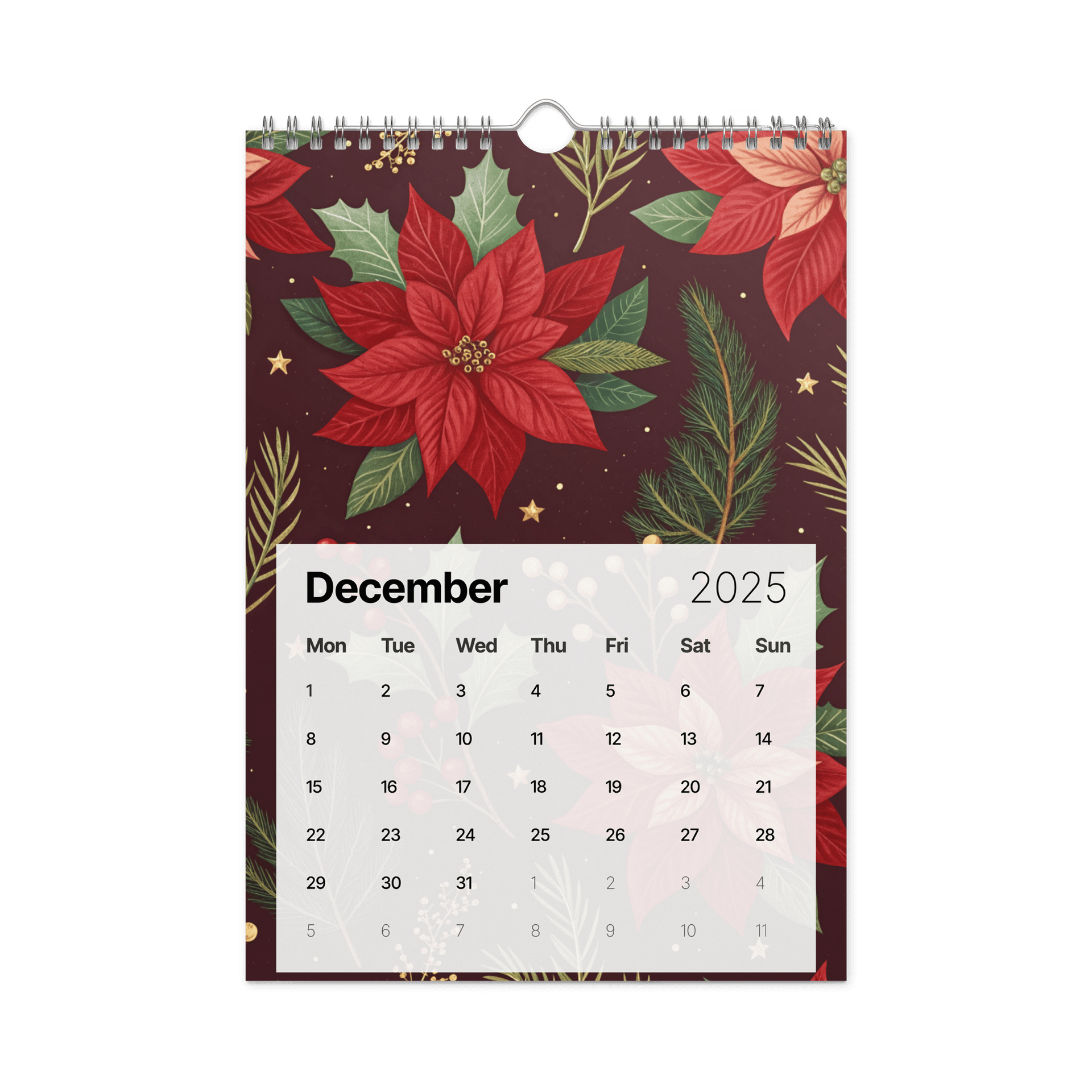 SEAMLESS FLORAL PATTERN WALL CALENDAR 2026 product image (4)