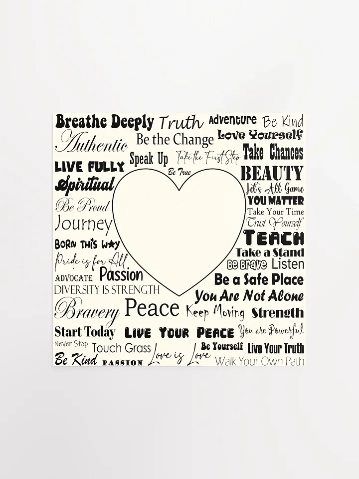 Love and Pride Square Poster (Black Text) product image (1)