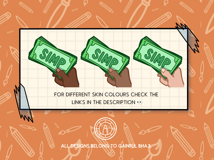 👋🏾💵SIMP BUCKS – Animated Emote product image (2)