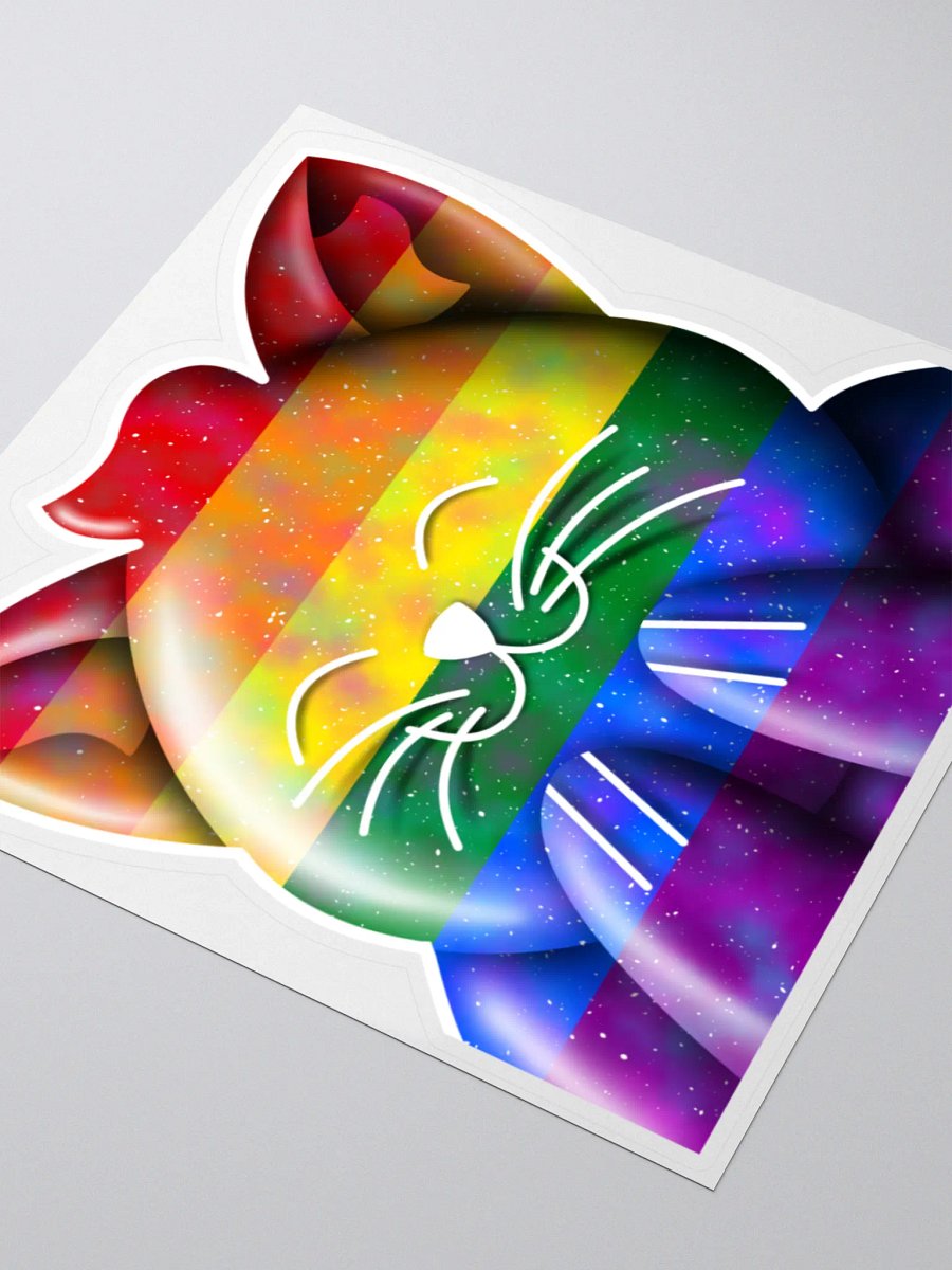 Rainbow Pride Galaxy Kitty Sticker product image (7)