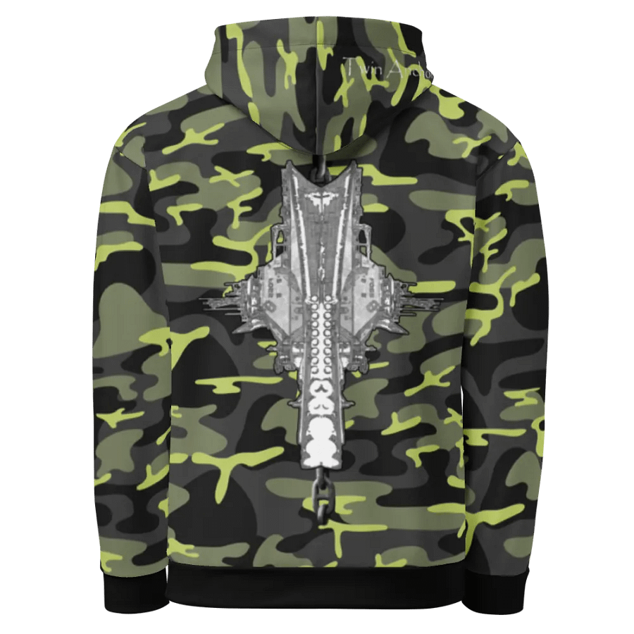 Green Camouflage Foss double tug Sketch Hoodie product image (1)