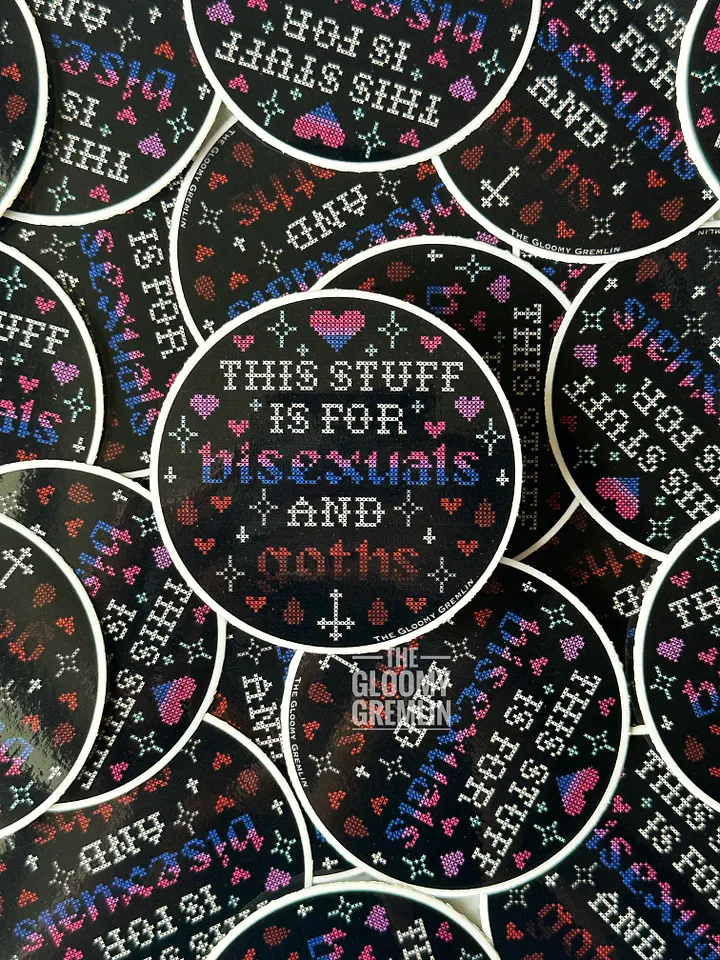 Bi & Goth - 3" Sticker product image (1)