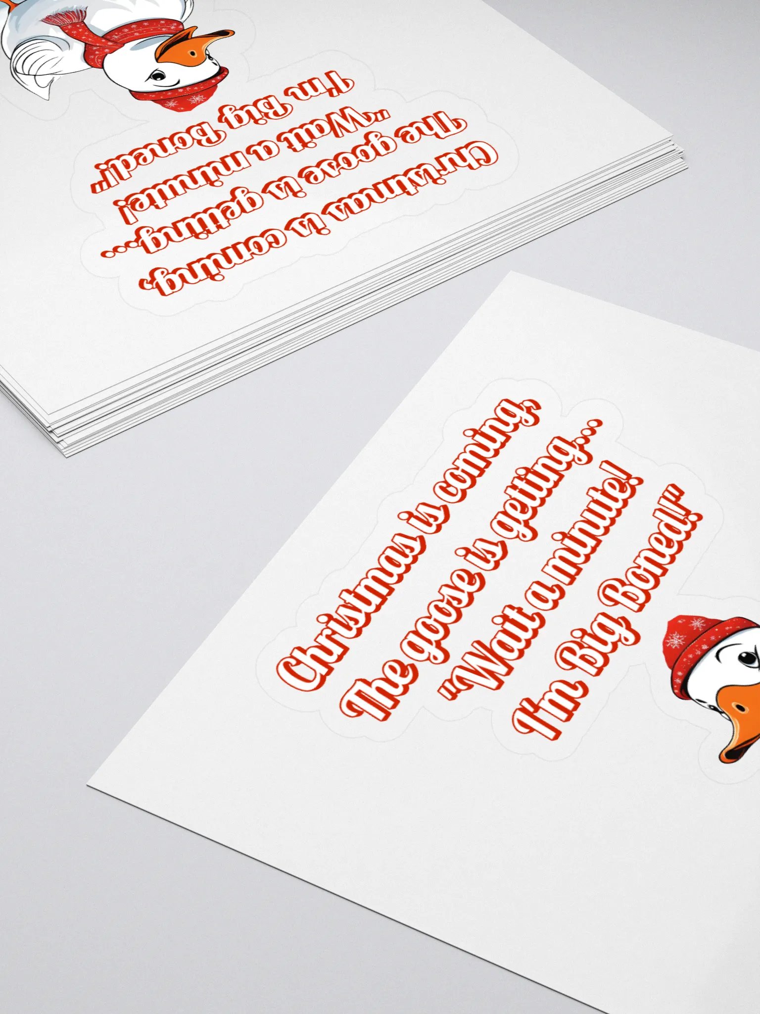 Wait A Minute! I'm Big Boned! Funny Christmas Sticker product image (4)