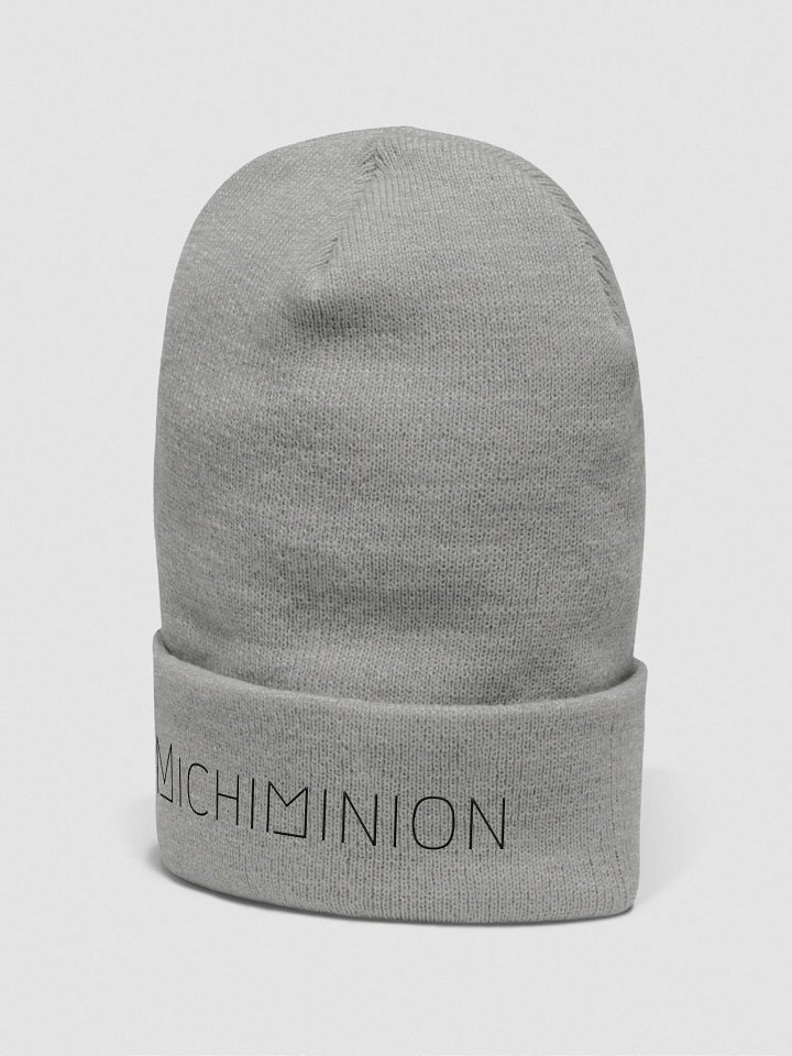 Michiminion Black Lettered Cuffed Beanie product image (7)