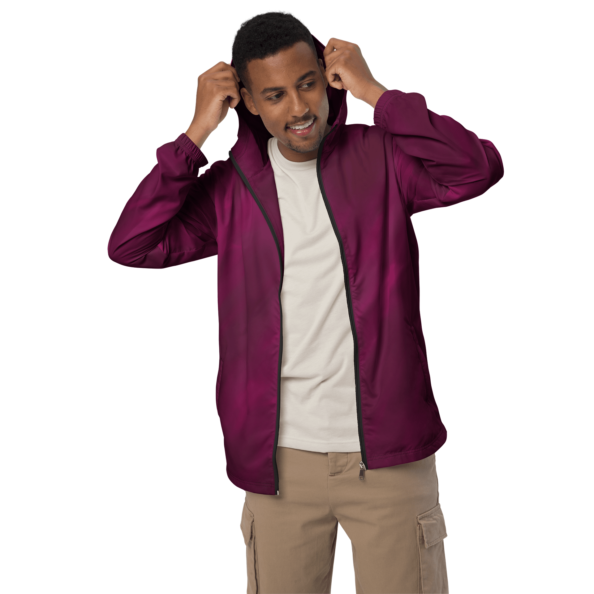Burgundy Gradient All-Over Windbreaker product image (3)