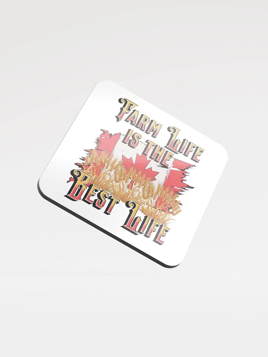 Farm Life Is The Best Life Canada Flag Cork Coaster product image (2)